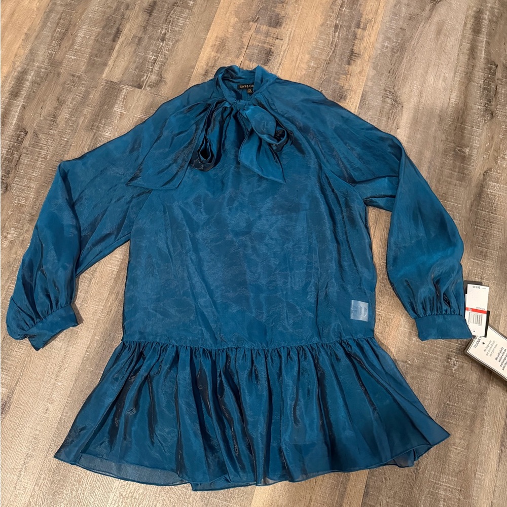 Elegant Blue Mini Dress